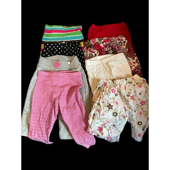 Assorted Baby Girl Clothes Bundle - Stripes Polka Dots & Flowers - Picture 1 of 7